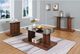 Furniture of America® Mannedorf Black Glass Coffee Table with Dark Walnut Base-1