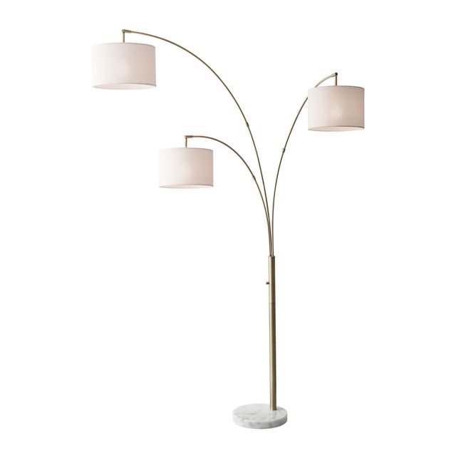 Adesso® Bowery Antique Brass 3-Arm Arc Lamp-0