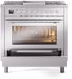 Ilve® Professional Plus II 36" Stainless Steel Pro Style Dual Fuel Range-3