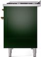 Ilve® Nostalgie II Series 48" Emerald Green Pro Style Dual Fuel Range-4