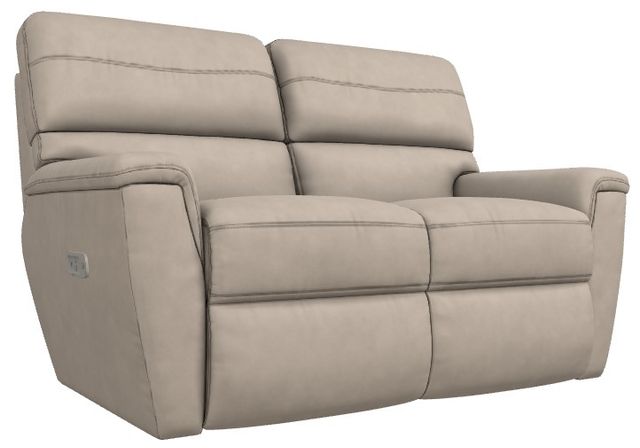 La-Z-Boy® Ava Ivory Leather Power Reclining Loveseat with Headrest-0