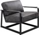 ACME Furniture Locnos Black/Gray Leather Accent Chair-0