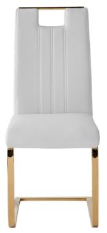 Mazin Furniture Althea Gold/White Side Chair-1
