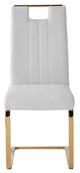 Mazin Furniture Althea Gold/White Side Chair-1