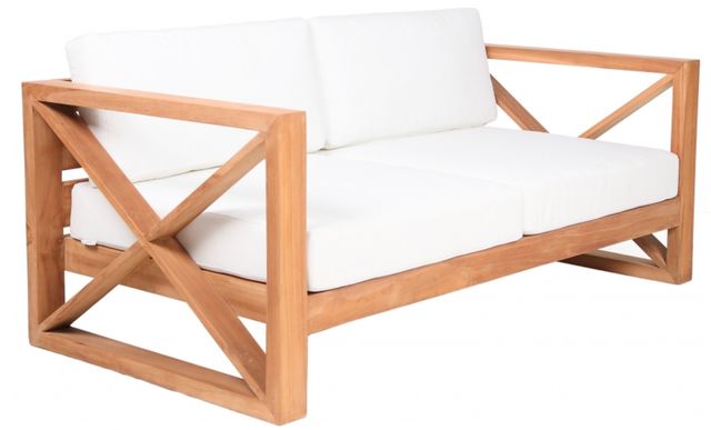 Meridian Furniture Anguilla Off White Fabric Outdoor Accent Loveseat-2