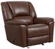 Flexsteel® Customizable Plush Leather Manual Gliding Recliner-0
