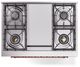 Ilve® Nostalgie II Series 36" Blue Grey Pro Style Dual Fuel Range-2