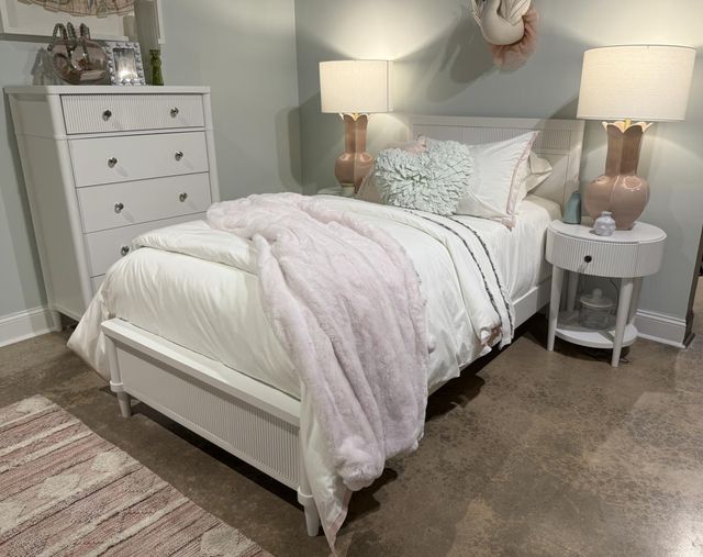 Legacy Kids Teen Adeline Cloud White Twin Youth Panel Bed-1