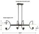 Uttermost® Kyoto Matte Black 4 Light Linear LED Chandelier-1