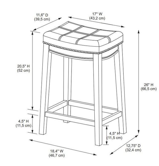 Linon Claridge Red Counter Stool-2
