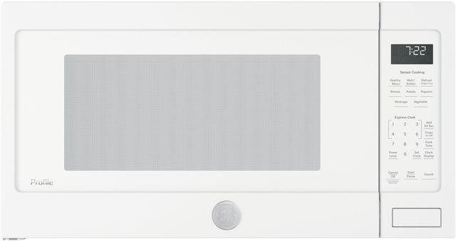 GE Profile™ 2.2 Cu. Ft. White Countertop Sensor Microwave-0