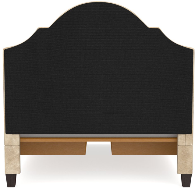 Bassett® Furniture Custom Upholstered Beds Barcelona Leather Bonnet Storage Bed-3