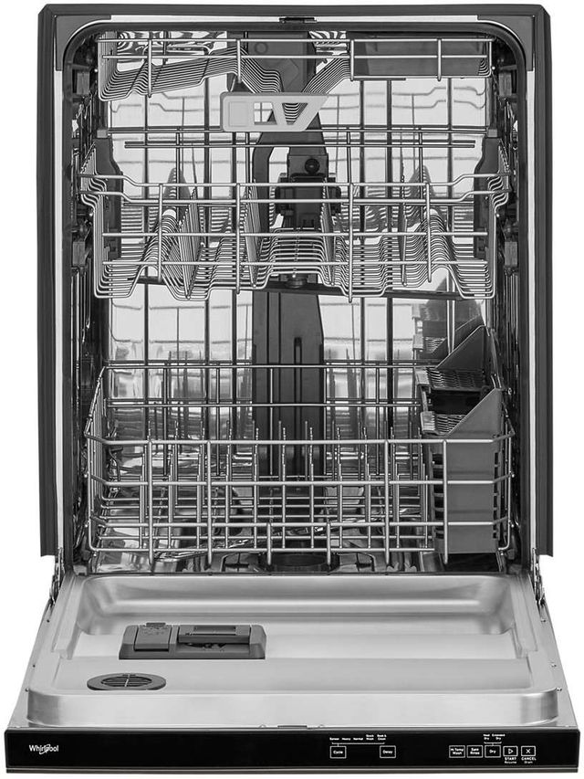 Whirlpool 24" Fingerprint Resistant Black Stainless Steel Top Control Built In Dishwasher-1