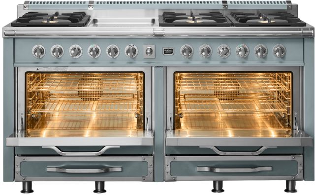 Viking® Tuscany 66” November Sky Pro Style Dual Fuel Range with Griddle-1