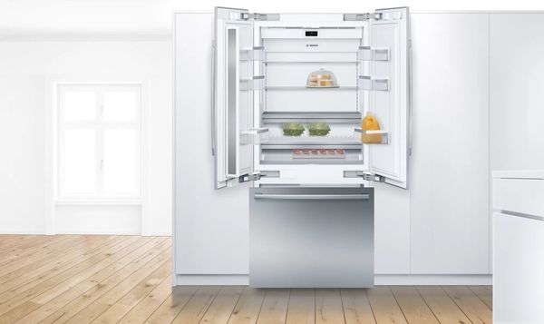 Bosch Benchmark Series 36 in. 19.4 Cu. Ft. Stainless Steel Built In Counter Depth French Door Refrigerator