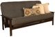 Kodiak Furniture Monterey Linen Charcoal/Espresso Full Futon with Mattress-0