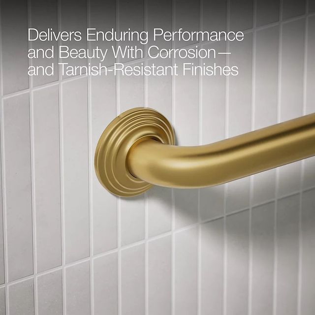 KOHLER® Traditional Vibrant Brushed Moderne Brass 42" Grab Bar-4
