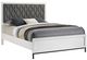 Coaster® Sonora White Queen Upholstered Panel Bed-0