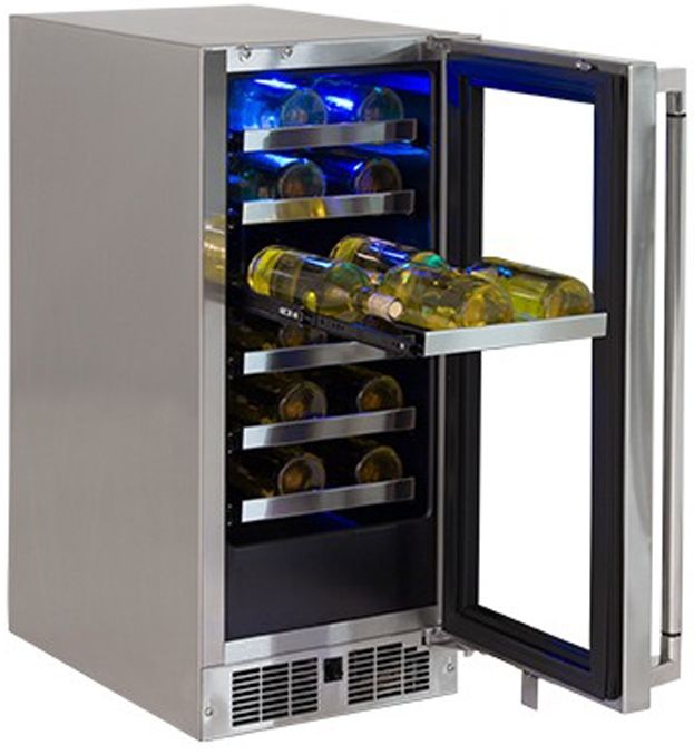 LYNX® Professional 15" 2.7 Cu. Ft. Stainless Steel Outdoor Wine Cooler-3