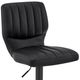 Armen Living Bardot Black Adjustable Swivel Bar Stool-3