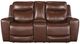 Signature Design by Ashley® Next Move Mahogany Power Reclining Loveseat with Console and Adjustable Headrest-1