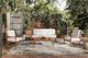 New Classic® Home Furnishings Savannah White Linen Outdoor Sofa-1