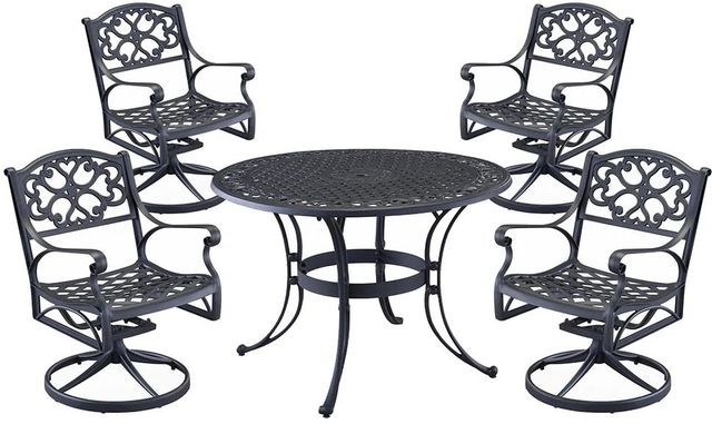 homestyles® Sanibel 5-Piece Black Outdoor Dining Set -0