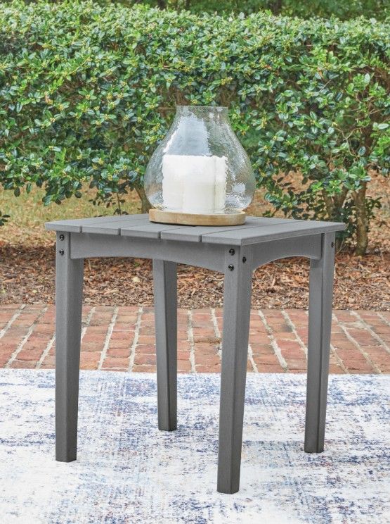 Signature Design by Ashley® Lone View Bay Gray Plastic Outdoor End Table-1