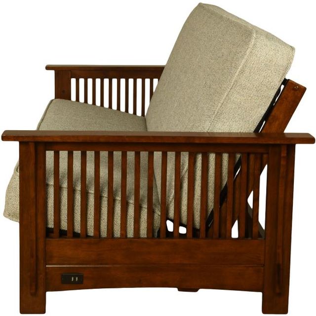 Kodiak Furniture Alexa Black Walnut/Monte Toro Taupestone Full Futon-3