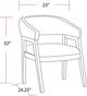 Parker House® Escape 5-Piece Glazed Natural Oak Mirage Mist Dining Set with Barrel Chairs-2
