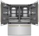 ZLINE Autograph Edition 60" 32.2 Cu. Ft. Stainless Steel with Graphite Gray Interior and Champagne Bronze Helix Handles French Door Built-In Bottom Freezer Refrigerator with Water Dispenser and Ice Maker -2