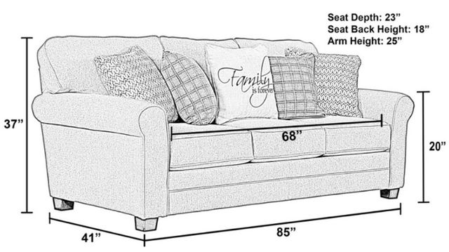 Martin Furniture & Bedding Lewiston Gray Sofa-2