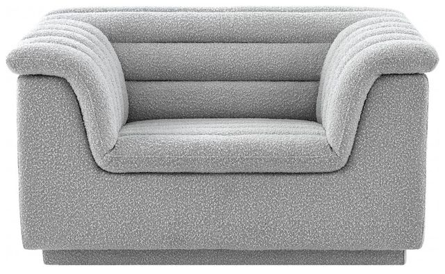 Meridian Furniture Cascade Gray Boucle Fabric Chair-1
