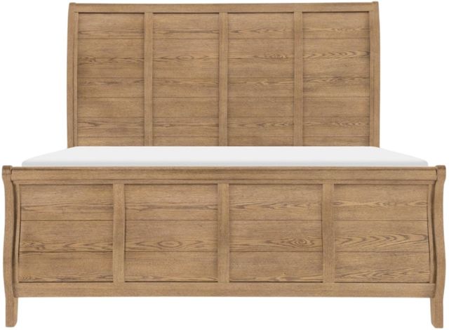 Legacy Classic Vintage Market Barnwood Oak Queen Sleigh Bed-2