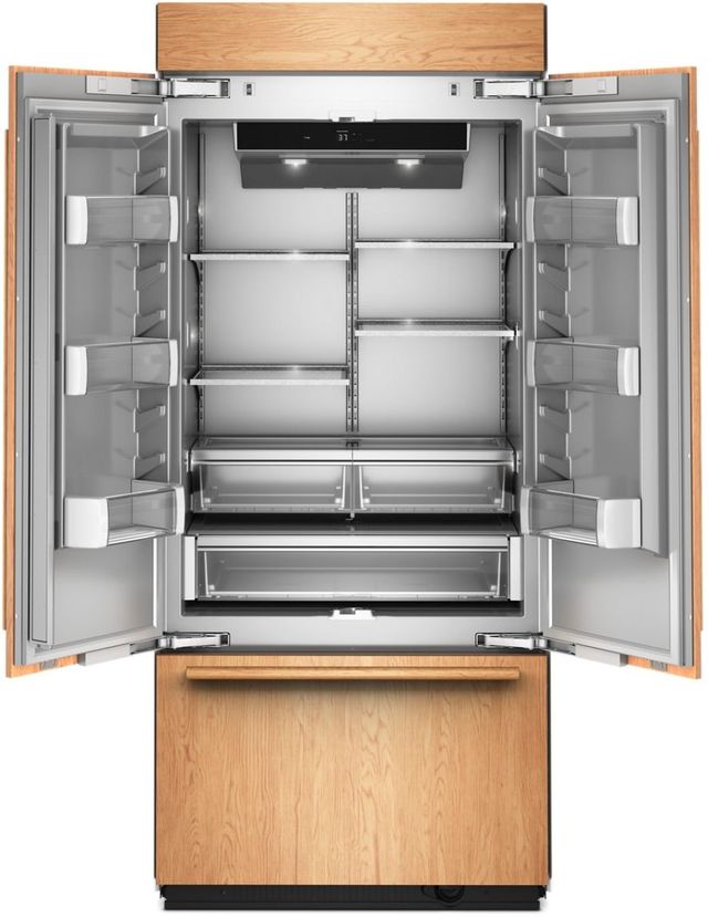 KitchenAid® 36" 20.8 Cu. Ft. Panel Ready Built-In French Door Refrigerator with Platinum Interior-1