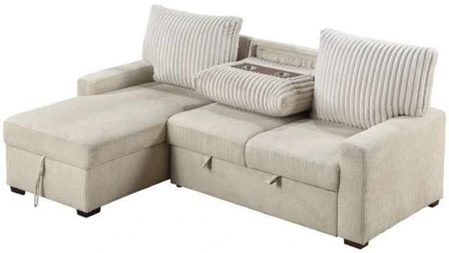 Homelegance® Gallatin 2-Piece Beige/Light Gray Left-Arm Facing Sectional and Chaise-0