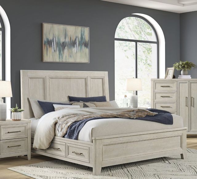 Intercon Carlson Washed Linen King Storage Panel Bed-1