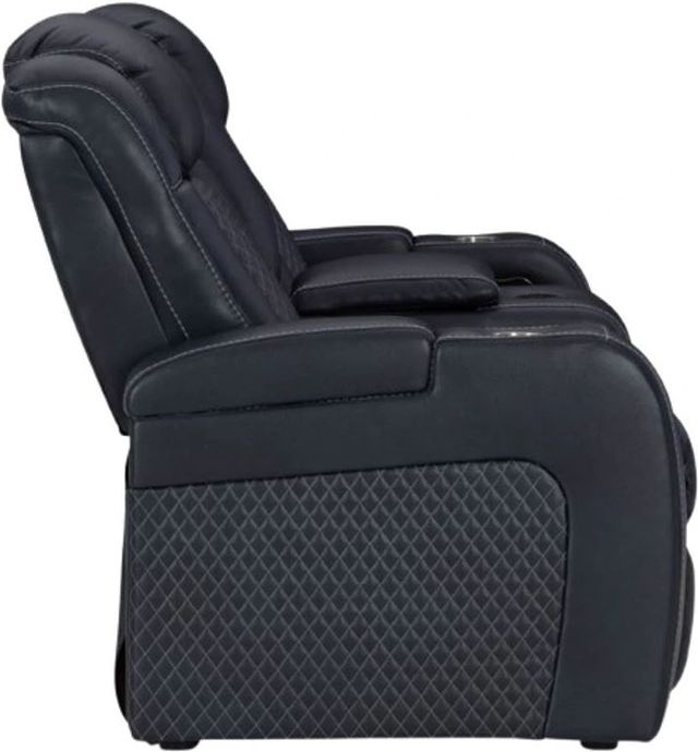 Signature Design by Ashley® Fyne-Dyme Sapphire Power Reclining Loveseat with Adjustable Headrest-3