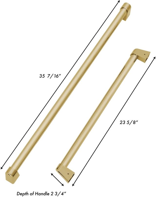 ZLINE Autograph Edition 30" Champagne Bronze Refrigerator Handles-1