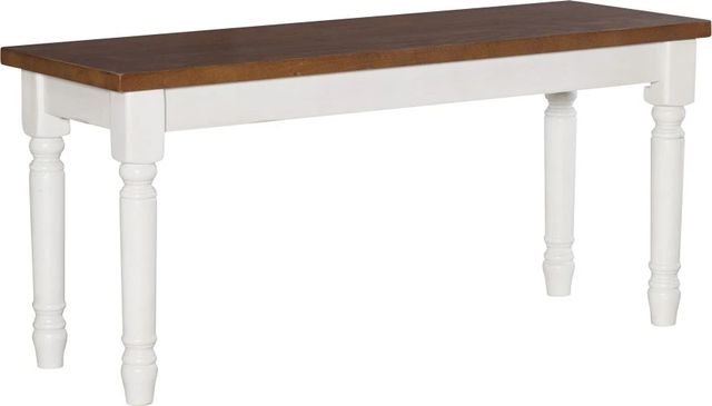 Powell® Willow Honey Brown/Vanilla White Bench-0