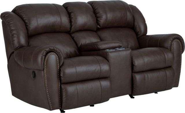 HomeStretch Laredo Dark Brown Leather Power Reclining Loveseat-0