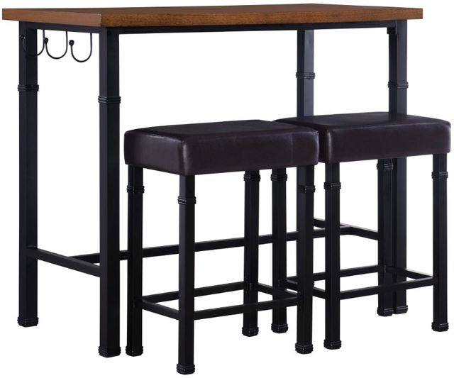 Linon Austin 3-Piece Austin Black Pub Table Set-0