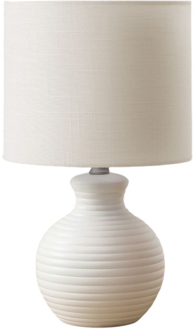 Monarch Specialties Inc. White Resin Table Lamp -0