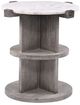 Coast2Coast Home™ Lakeport White Chairside Table with Gray Base-2