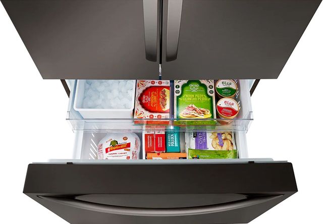 LG 36" 26.5 Cu. Ft. PrintProof™ Black Stainless Steel Smart Counter Depth French Door Refrigerator -3