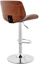 Armen Living Brock Gray/Chrome/Walnut Bar Stool-4