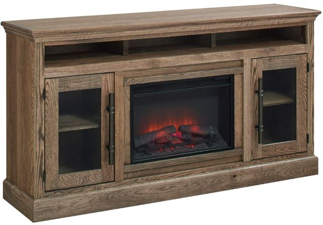 aspenhome® Manchester Glazed Oak 73" Fireplace Media Console-0