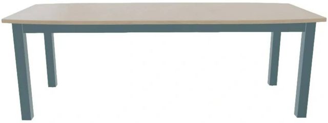 Mavin Customizable 38" x 72" Boat Extendable Dining Table with 18" Leaf-1