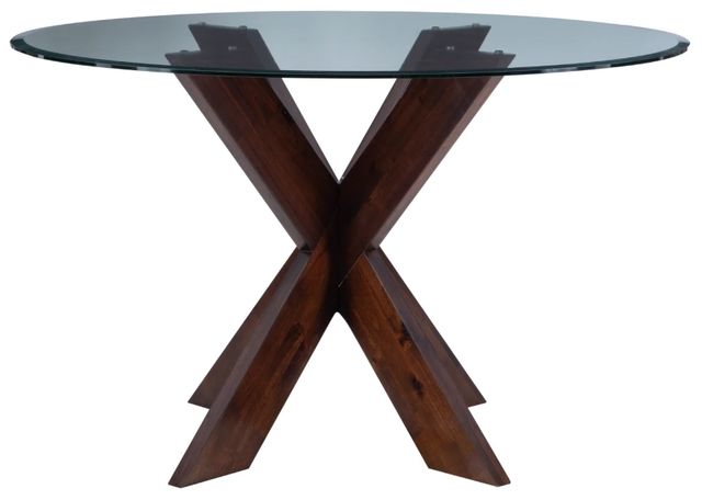 Powell® Auden Glass Top Dining Table with Espresso Base-3