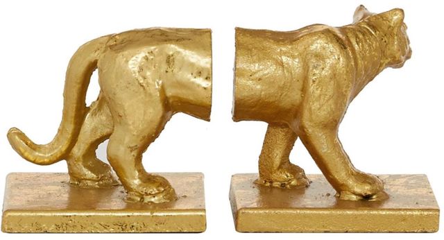 Deco Marche Gold Leopard Bookends-2